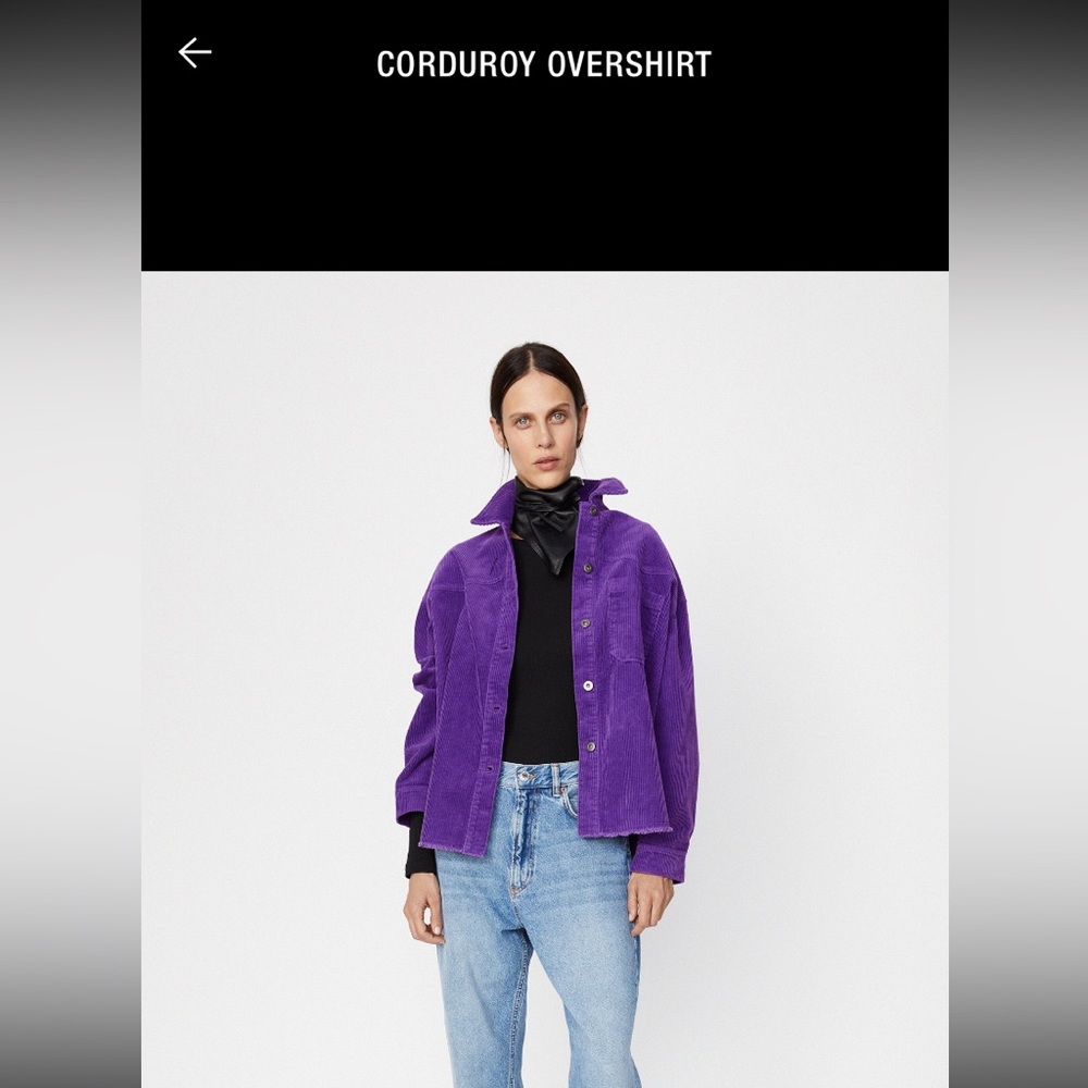 Zara Corduroy Purple Overshirt